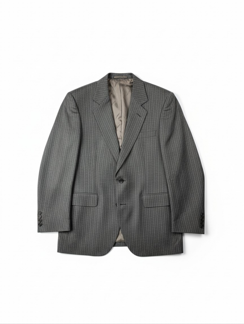 Stafford Gray Pinstripe Blazer 40R Mens Wool Suit Jacket Classic Business Sport